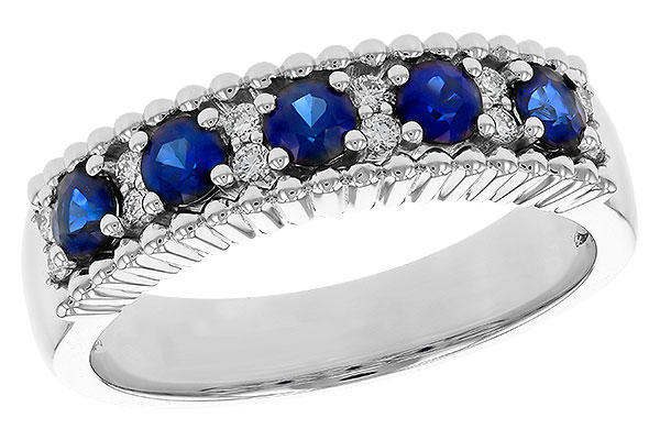 A310-99976: LDS WED RG .64 TW SAPPHIRE .76 TGW