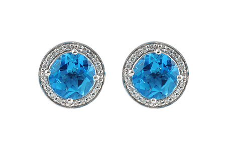 B223-67267: EARR 4.22 BLUE TOPAZ 4.41 TGW