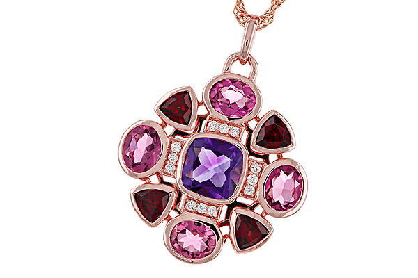 B310-94458: NECKLACE 2.76 SEMI-PREC (AM,GT,PT) 2.82 TGW