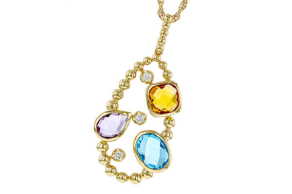 B310-95403: NECKLACE 3.04 TW SEMI-PREC 3.14 TGW (BT,AMY,CIT)