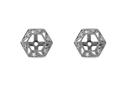 C036-45376: EARRING JACKETS .08 TW (FOR 0.50-1.00 CT TW STUDS)