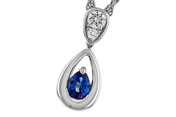C310-94503: NECKLACE .21 SAPPHIRE .27 TGW (4x3 SAPP)