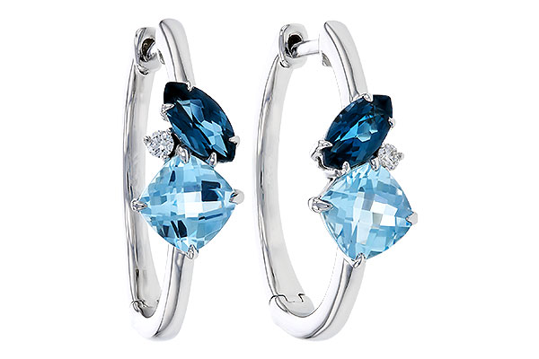 C310-95367: EARRINGS 1.82 TW BLUE TOPAZ 1.86 TGW