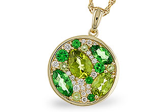 C310-95385: NECK 2.20 TW SEMI-PRECIOUS (TSAV, PER) 2.37 TGW