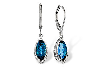C310-99085: EARR 2.42 TW LONDON BLUE TOPAZ 2.50 TGW (9x5MM MQ)