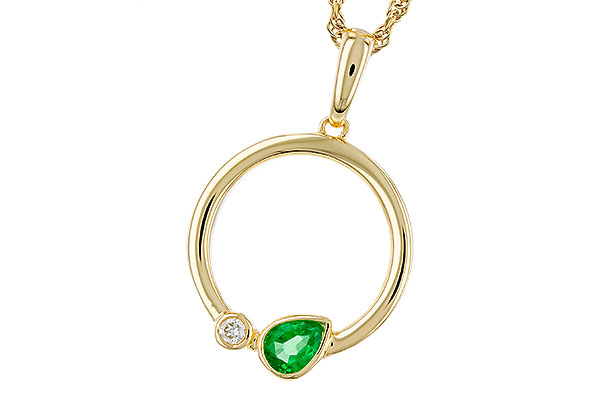 D310-93612: NECKLACE .20 EMERALD .22 TGW