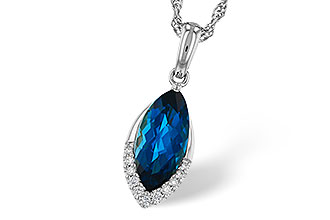 D310-99085: NECK 2.14 LONDON BLUE TOPAZ 2.20 TGW (12x6MM MQ)