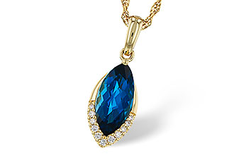 D310-99085: NECK 2.14 LONDON BLUE TOPAZ 2.20 TGW (12x6MM MQ)