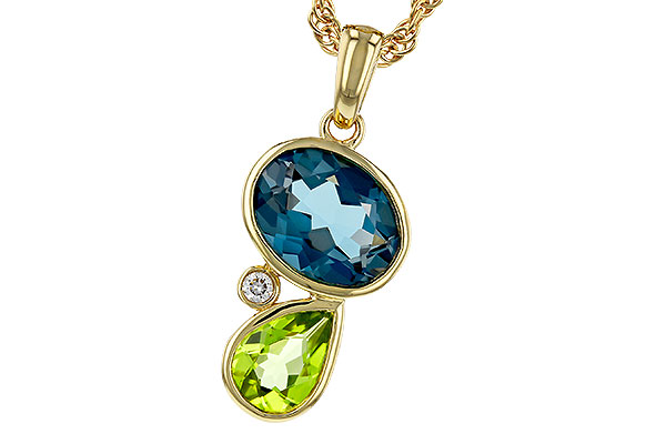 D310-99948: NECKLACE 2.43 SEMI-PREC (PER,LBT) 2.45 TGW