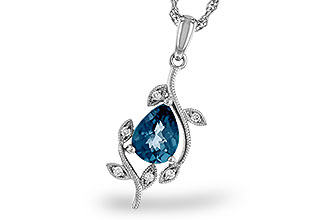 E310-95421: NECK 1.20 LONDON BLUE TOPAZ 1.25 TGW (8x6MM LBT)