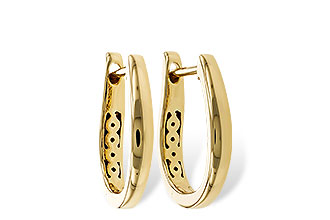 E310-97248: GOLD EARRINGS (15MM)