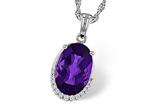 L310-99911: NECKLACE 2.70 AMETHYST 2.76 TGW (12x8MM OV)