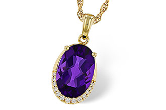 L310-99911: NECKLACE 2.70 AMETHYST 2.76 TGW (12x8MM OV)